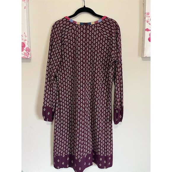 Coldwater Creek Tunic Dress Womens Petite M Purple Floral Knee Length Boho - Picture 5 of 7